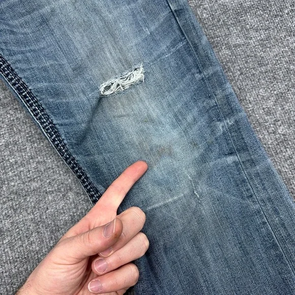 Rock Revival Jeans Mens 36x32 Clooney Boot Cut Flap Pocket Heavy Thick Stitch - Picture 5 of 16